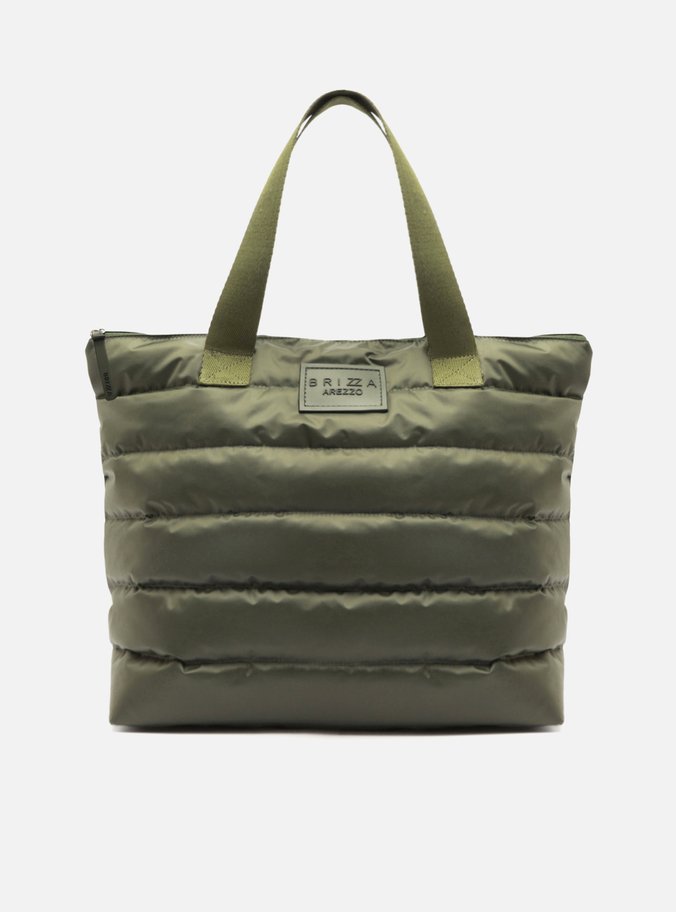 Bolsa Shopping Verde Nylon Puffer Grande