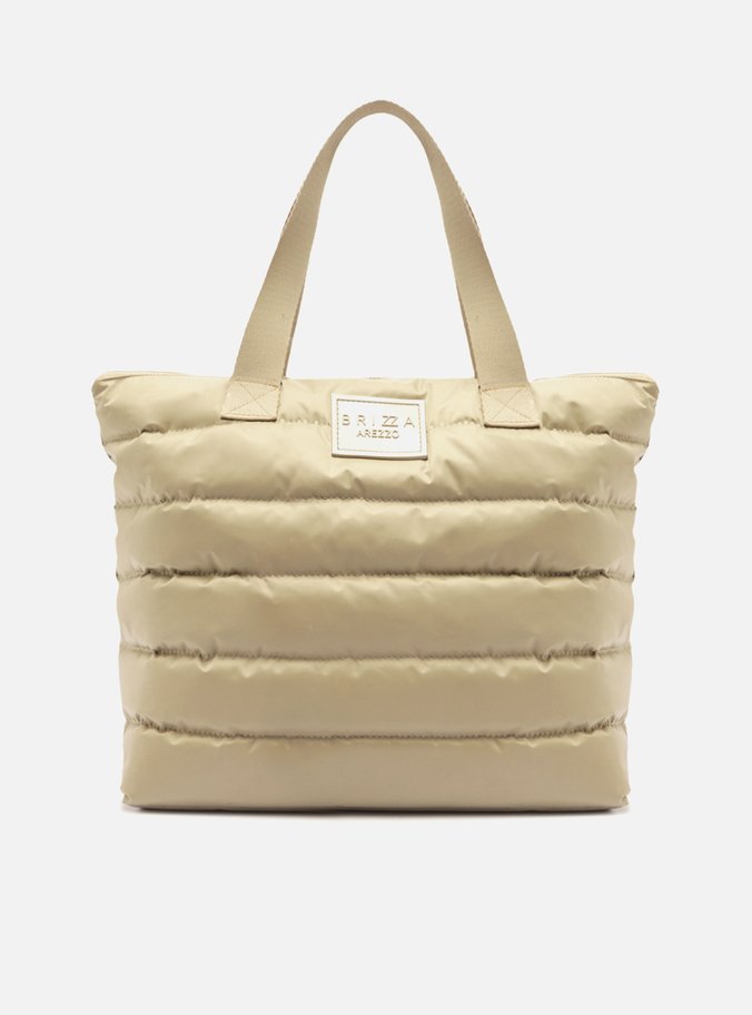 Bolsa Shopping Nude Nylon Puffer Grande