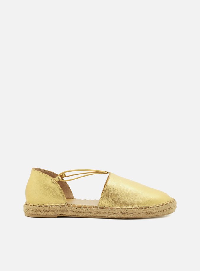 Espadrille Dourada Salto Rasteiro