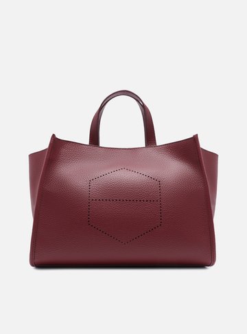 Bolsa Tote Vermelha Grande Logo Perfurado